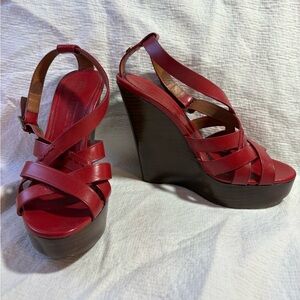 Burberry Red Wedges 36